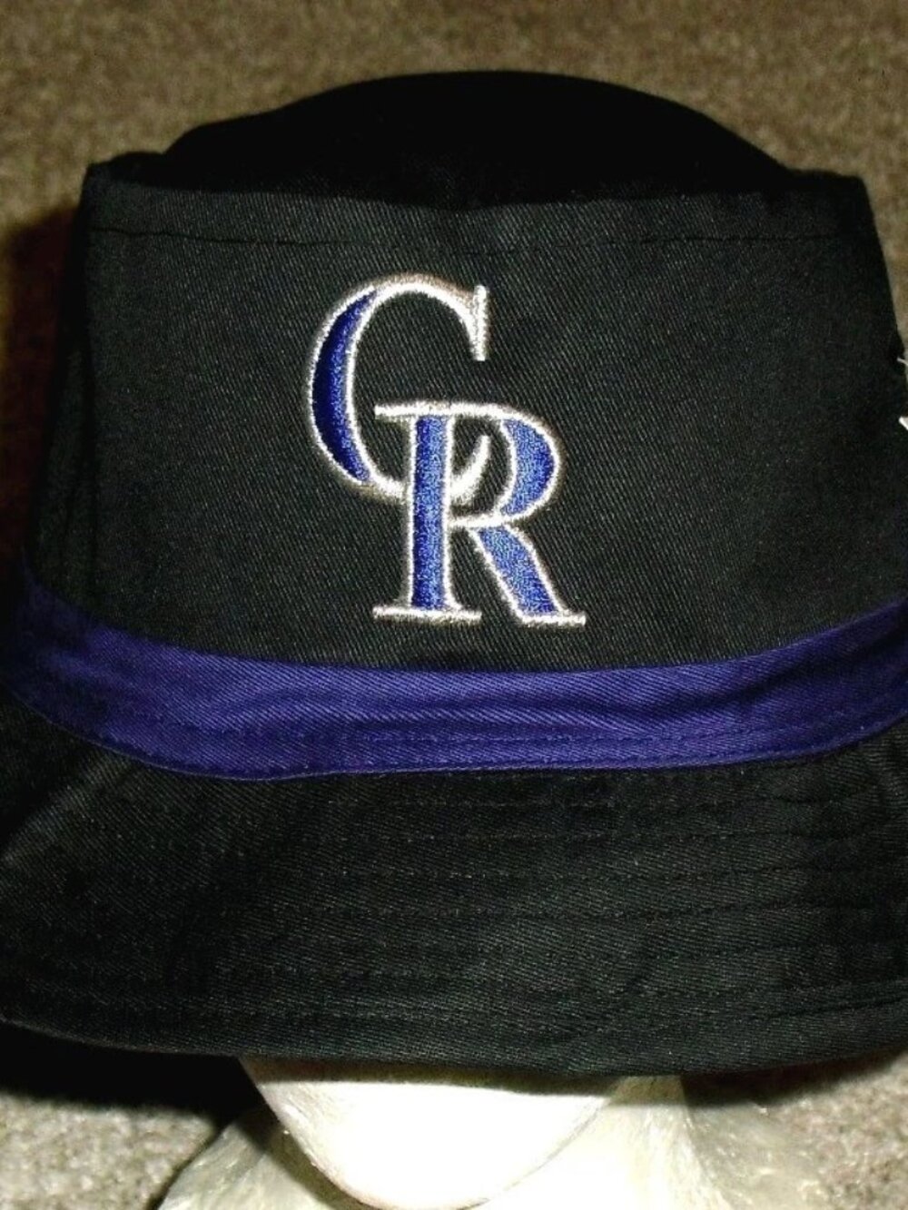 Colorado Rockies Mens Adult One Size Most Black Bucket hat cap New Tags Mlb